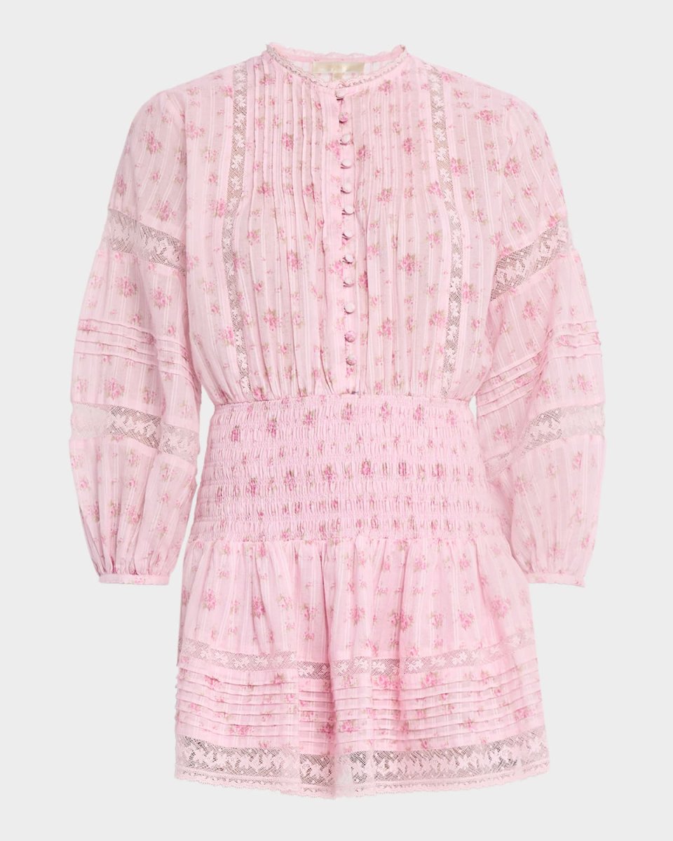 Janis Floral Cotton Voile Mini Dress